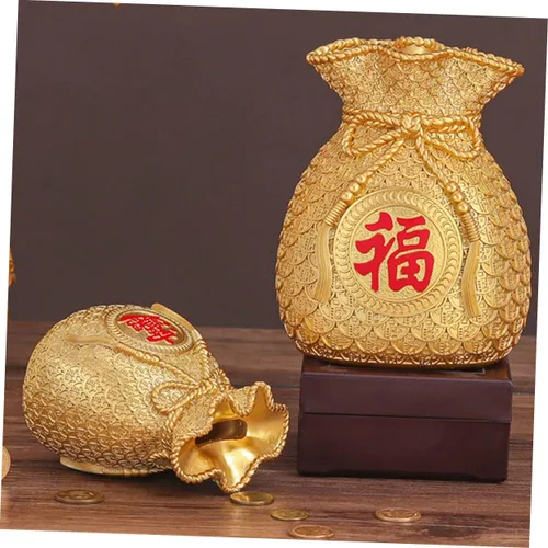 Miniatura 7 de MAGICLULU Hucha china de la suerte figura de Feng Shui, adorno de banco de monedas, figuras de dinero chino de la suerte para niños, decoración