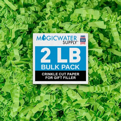 Miniatura 26 de MagicWater Papel de Corte Ondulado para Cestas de Regalo - 2LB - Blanco y Dorado - Perfecto para Relleno de Papel Triturado, Relleno de Cestas