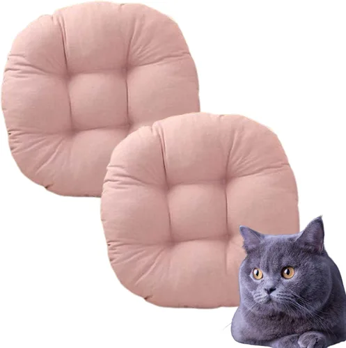 Miniatura 10 de Cojines redondos de suelo para exteriores, para sillas de patio, jardín, balcón, yoga, sala de estar, sofá, oficina (gris 15.7 in/16 pulgadas