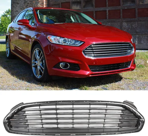 Miniatura 7 de Parrilla de remplazo cromada para capó delantero superior para Ford Fusion 2013 2014 2015 2016