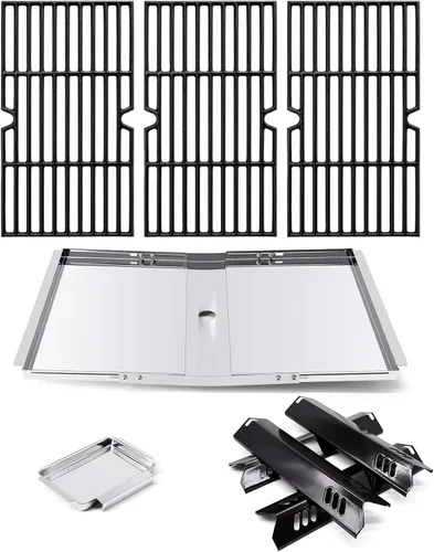 Miniatura 15 de Protectores térmicos de repuesto para parrilla de 15 pulgadas Dyna-Glo DGF493BNP, DGF510SBP, juego de 4 placas térmicas para parrilla de patio 4pcs