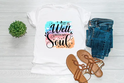 Miniatura 3 de It is Well with my Soul - Transferencia de sublimación lista para prensar, impresión de transferencia de sublimación, lista para usar, subdiseño