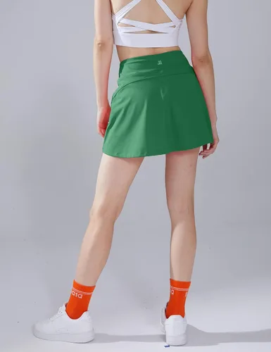Miniatura 3 de 1a1a Falda de tenis de golf para mujer, pantalón corto de cintura alta, atlético, falda deportiva con bolsillos cortos