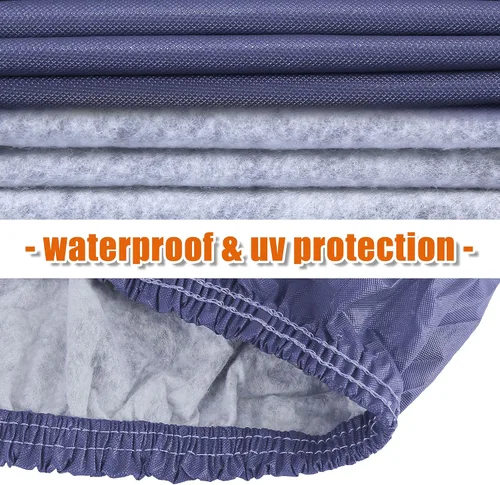 Miniatura 3 de uxcell 3XXL+ Funda de coche púrpura para exteriores, impermeable, transpirable, arañazos, lluvia, nieve, sol, resistente al calor, 224.4 x 74.8 x
