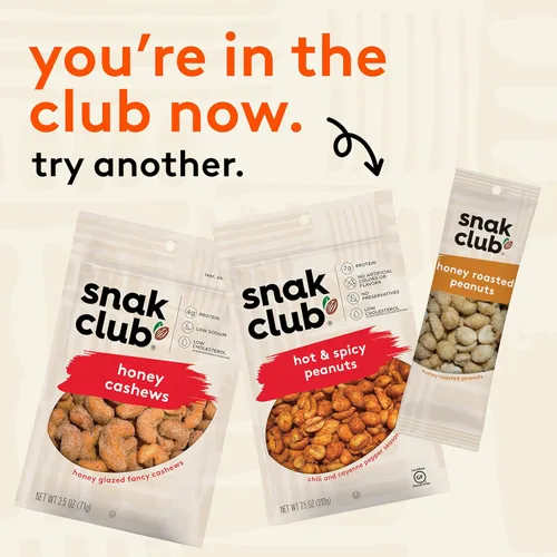 Miniatura 6 de Snak Club Cacahuetes de caramelo, cacahuetes confitados con capa de praliné y crema dulce, aperitivo sin gluten y kosher, bolsas de 2 onzas, paquete