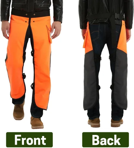 Miniatura 4 de Chaparreras para motosierra con delantal de 8 capas para hombres/mujeres leñadores trabajadores forestales pantalones protectores para motosierra