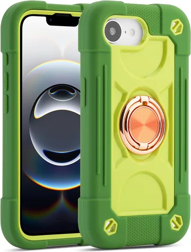Miniatura 104 de MARKILL Funda compatible con iPhone 15 de 6.1 pulgadas con soporte integrado, [grado militar resistente de cuerpo completo] protección contra Rosa