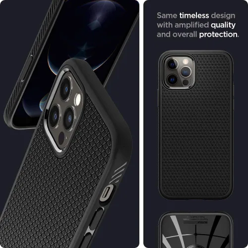 Miniatura 4 de Spigen Liquid Air - Funda diseñada para iPhone 12 Pro Max (2020), color negro mate