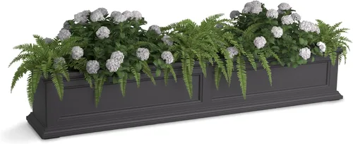 Miniatura 17 de Mayne Fairfield - Maceta con ventana de 2 pies, con riego automático, resistente a la intemperie para flores, diseño duradero para uso en Negro