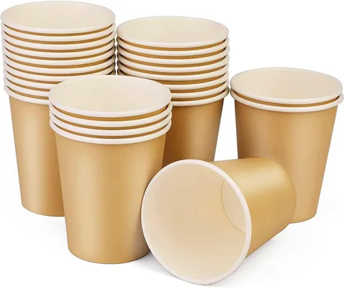 Miniatura 10 de Paquete de 75 unidades de tazas de papel desechables de 8 onzas, taza de café caliente, taza de café de papel para uso en oficina y cocina, tazas