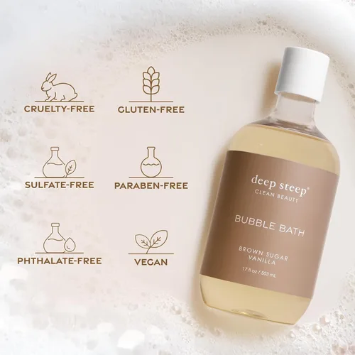 Miniatura 8 de Deep Steep baño de burbujas, lavanda y manzanilla 17 oz – Reducción de alergias clínicamente probada, baño relajante con manteca de karité y aceite