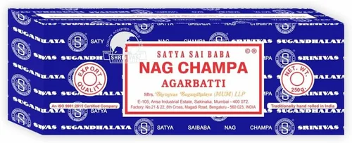 Miniatura 4 de Satya Sai Baba Nag Champa Agarbatti, 250 gramos de varillas de incienso enrolladas a mano de alta calidad para purificación, relajación