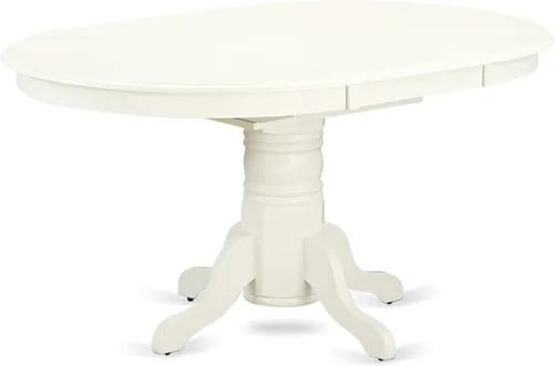 Miniatura 3 de East West Furniture AVKE5-LWH-W - Juego de muebles de comedor de 5 piezas, incluye una mesa de cocina ovalada con hojas de mariposa y 4 sillas