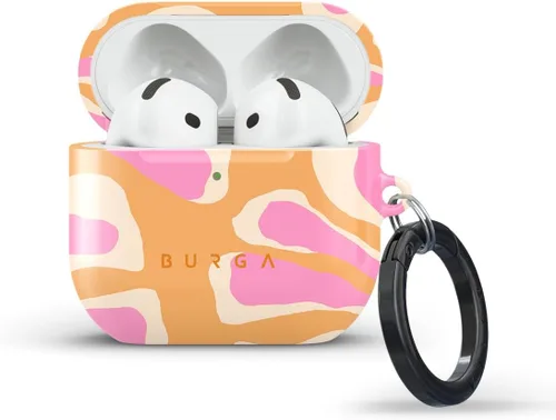 Miniatura 12 de Burga Funda rígida para Airpod compatible con Apple Airpods 4, estuche de carga, patrón minimalista de lunares - Funda protectora de plástico duro
