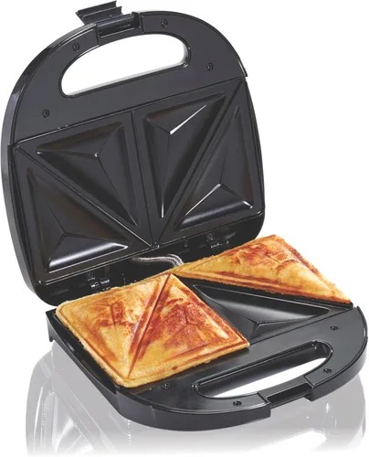 Hamilton Beach Parrilla eléctrica sellada para sándwiches con platos antiadherentes sin PFAS, hace tostadas francesas rellenas, tortillas, compacta