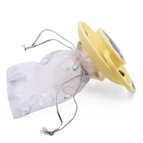 Miniatura 7 de Bonito chupete de tamaño adulto: Big Shield Paci para la ansiedad con clips Paci, pezón grande de silicona suave para dormir Amarillo