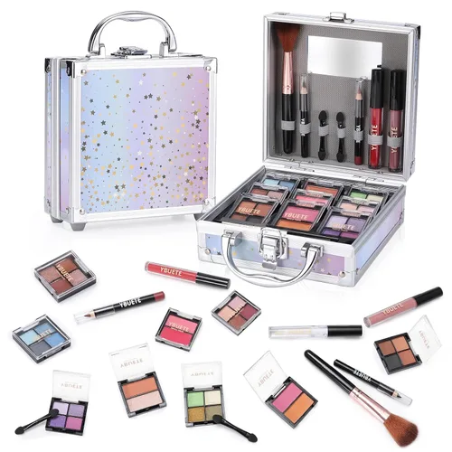Miniatura 9 de YBUETE Juego de maquillaje para principiantes para adolescentes, niñas, mujeres, regalo de maquillaje para ella, kit de maquillaje con estuche