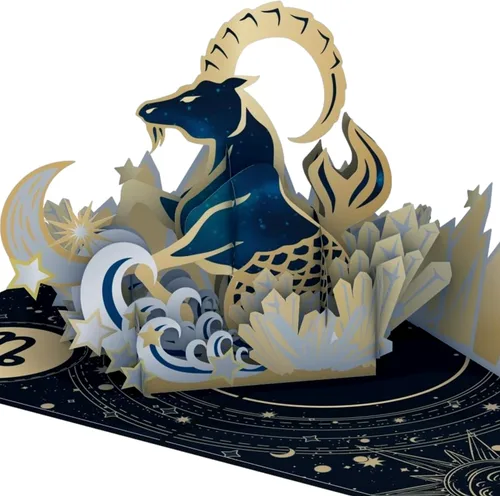 Miniatura 16 de iGifts And Cards Tarjeta emergente de cumpleaños del zodiaco Géminis, felicitación del horóscopo 3D con tarjeta de notas y sobre, constelación