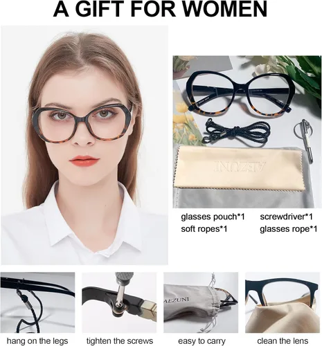 Miniatura 6 de AEZUNI Gafas de lectura grandes de moda para mujer, a la moda, para mujer, lectores 1.0 1.25 1.5 1.75 2.0 2.25 2.5 2.75 3.0 3.5 4.0 5.0 6.0