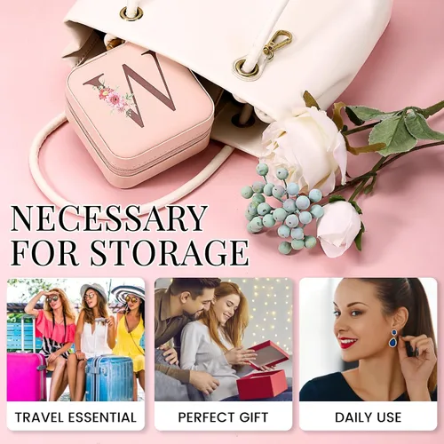Miniatura 7 de Regalos de Navidad 2023, estuche de joyería imprescindible de viaje, accesorios de viaje esenciales de vacaciones para mujeres, adolescentes, niñas