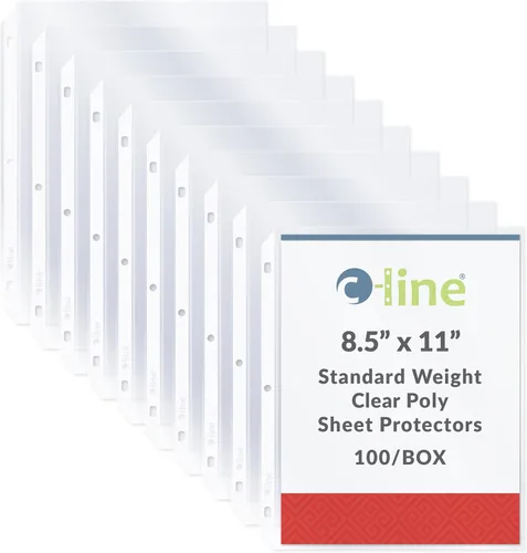 Miniatura 6 de C-Line, folios protectores finos, de poliéster, no resplandecientes, para papeles, tamaño estándar, 8.5 x 11 pulgadas, Transparente Claro