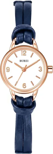 Miniatura 12 de BUREI Reloj de pulsera analógico de cuarzo para mujer, correa de cuero, reloj de pulsera Relogio Feminino, regalo para mujer