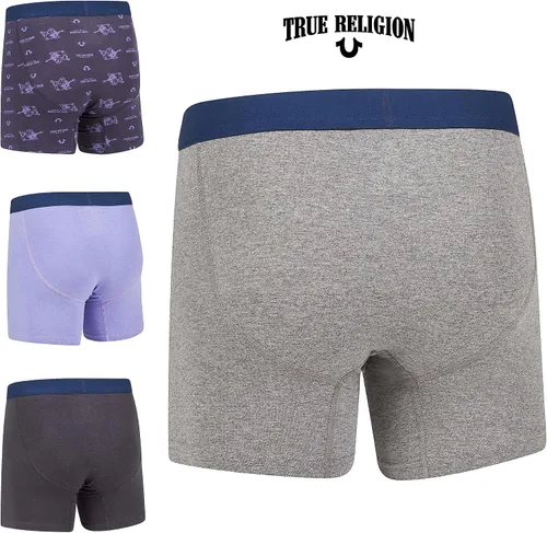 Miniatura 2 de True Religion Calzoncillos tipo bóxer de algodón elástico para hombre, paquete de 4
