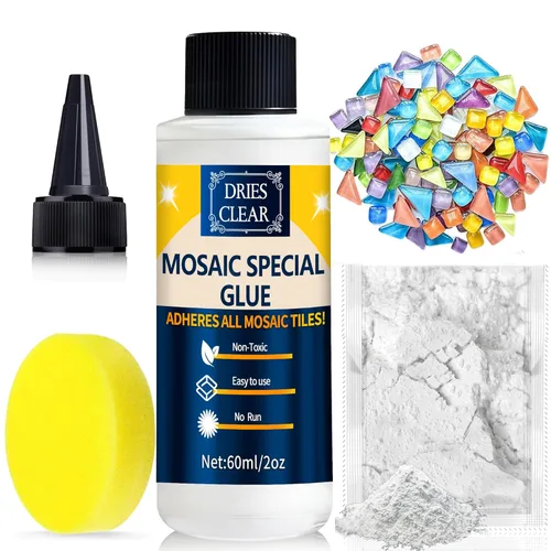 Miniatura 11 de Lechada de mosaico, herramientas de azulejos de mosaico, accesorios de mosaico, esencial para lechada hecha a mano y perfecto para proyectos