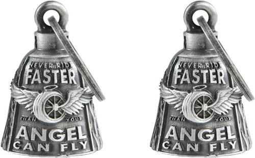 Miniatura 14 de 【Paquete de 2】 Campanas de motocicleta para motociclista Guardián de montar campanas con colgador, accesorio de motocicleta o llavero para buena