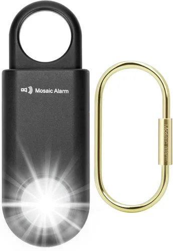 Miniatura 12 de Alarma de seguridad personal de 130 dB con luz estroboscópica. Alertas de emergencia SOS de sonido fuerte con mosquetón. Sirena de llavero