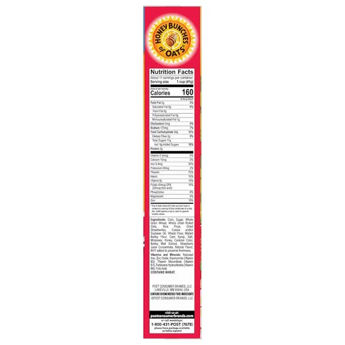 Miniatura 6 de Post Honey Bunches of Oats - Cereal de desayuno con fresas, avena con miel y cereales de fresa, caja de 16.5 onzas (paquete de 2)