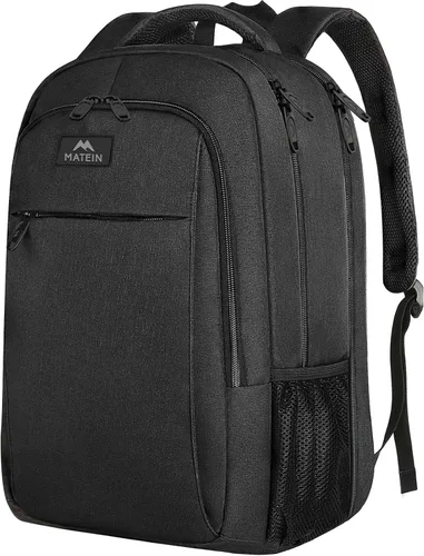 Miniatura 22 de MATEIN - Mochila de viaje para laptop, mochila empresarial antirrobo, delgada, resistente, puerto de carga USB, impermeable, para universidad o Gris
