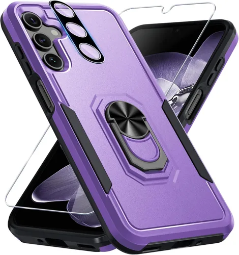 Miniatura 16 de Janmitta Funda compatible con Samsung Galaxy A14 5G con protector de pantalla + protector de lente de cámara, funda resistente de servicio pesado