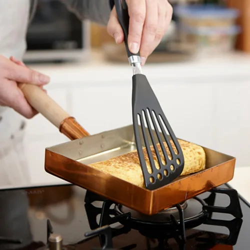 Miniatura 4 de Seki Japón Espátula para Zurdos Volteador de Huevos Espátula para Pescado Utensilios de Cocina - Volteador Ranurado Volteador de Huevos Utensilios