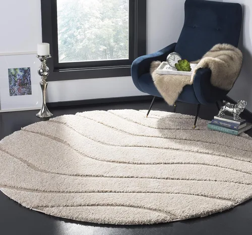 Miniatura 47 de SAFAVIEH Colección Florida Shag - Alfombra de acento de 2'3" x 4', color crema y beige, sin desprendimiento y de fácil cuidado, 1.2 pulgadas