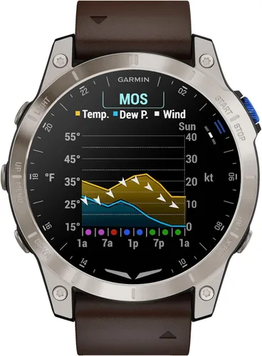 Miniatura 2 de Garmin D2™ Mach 1, reloj inteligente aviador con pantalla táctil con mapa móvil GPS, tiempo de aviación, características de salud y bienestar y más