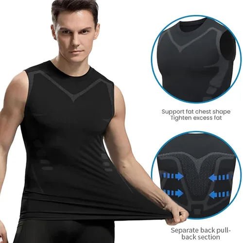Miniatura 2 de Expectsky - Chaleco modelador iónico, nueva versión 2023, chaleco moldeador iónico, tela cómoda y transpirable para hombres