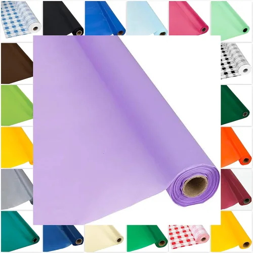 Miniatura 16 de DIY Craft - Rollo de plástico negro para mesa de banquete, 300 pies de largo (26 colores)