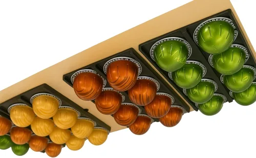 Soporte para cápsulas de café Vertuo | Almacenamiento debajo del gabinete o montado en la pared para cápsulas | Diseño minimalista para ordenar tu
