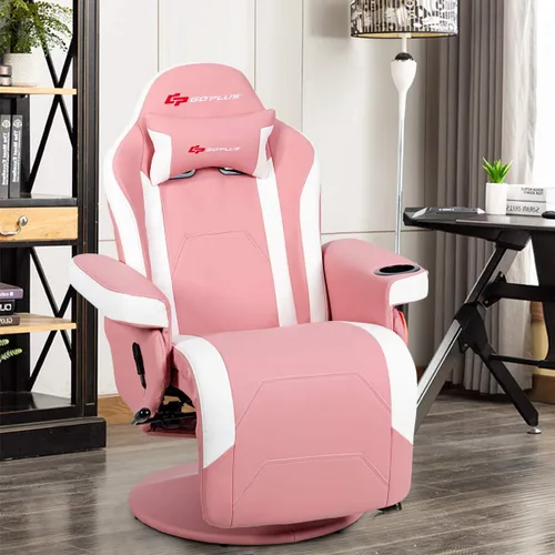 Miniatura 2 de POWERSTONE - Silla reclinable para videojuegos, silla de masaje de poliuretano con reposapiés, soporte para tazas, reposacabezas y bolsa lateral