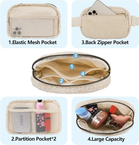 Miniatura 3 de jealkip Riñonera para correr para mujeres y hombres, bolsa cruzada con correa ajustable para senderismo, entrenamiento, deportes, viajes, Caqui