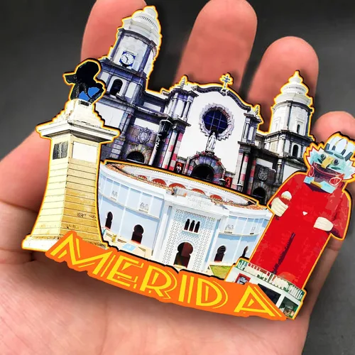 Miniatura 4 de Imán de madera de Mérida Venezuela 3D para nevera, recuerdos coleccionables, decoración hecha a mano, artesanías 2
