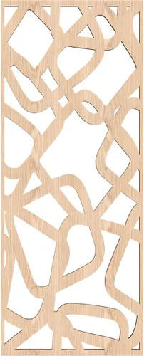 Miniatura 4 de Acme Paneles de pared decorativos de madera con calado, 9 3/8 pulgadas de ancho x 24 3/8 pulgadas de alto x 1/4 de alto, roble rojo