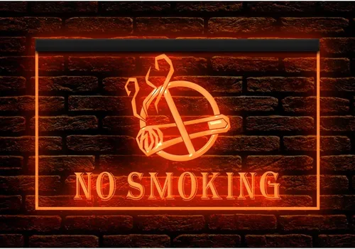 Miniatura 6 de 120016 - Letrero de neón con luz LED para prohibición de cigarrillos en la zona de no fumar (12 x 8 pulgadas, 16 colores por control remoto)