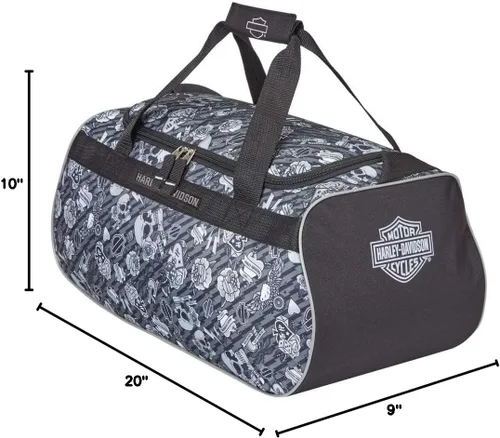 Miniatura 3 de Harley-Davidson Logo Sport DuffelVintage, Tatuaje Gris, Logo Sport Duffel