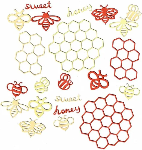 Miniatura 6 de 2 troqueles de corte de panal, 5 piezas de troqueles de animales de abeja de miel, plantillas de metal en relieve para tarjetas de álbumes