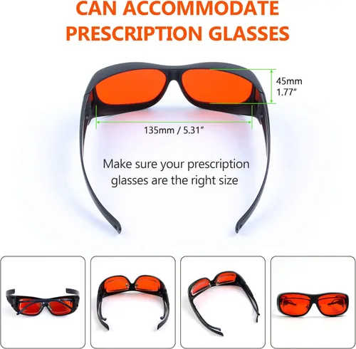 Miniatura 5 de JILERWEAR gafas protectoras profesionales del laser 190nm-540nm, se pueden utilizar para el grabado del laser, retiro del punto de la belleza