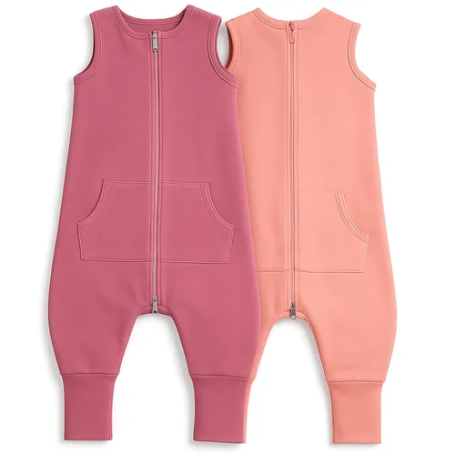 Miniatura 16 de Sacos de dormir para niños de 12 a 24 meses, 1 paquete de manta para bebé con pies, sacos de dormir transpirables sin mangas para bebés niños y niñas