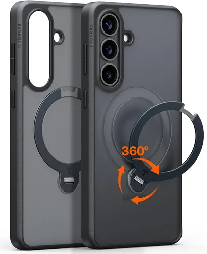Miniatura 19 de TORRAS Soporte Magnético Giratorio de 360° para Funda Samsung Galaxy S24 Ultra, Compatible con Magsafe, Resistente a Golpes de Grado Militar Funda