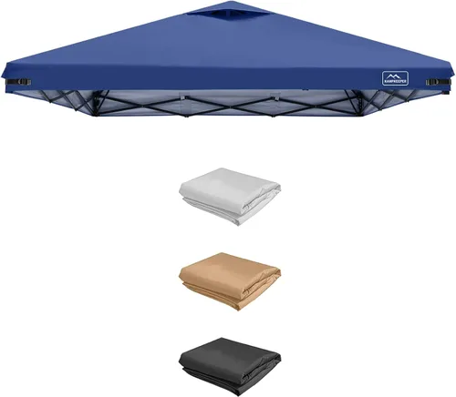 Miniatura 55 de KAMPKEEPER Cubierta de Repuesto Superior para Carpa Toldo Emergente con Ventilación de Aire y Correa Elástica Ajustable, Poliéster Resistente a Azul